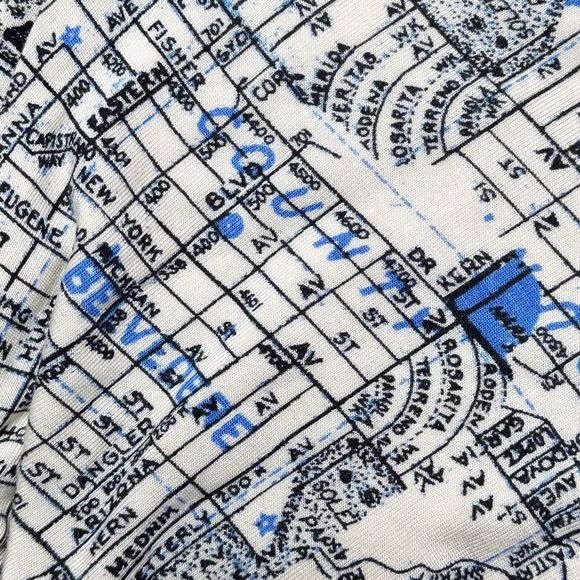 Urban Outfitters Amaya Map Cut-Out Mini Dress - Size Medium - Picture 8 of 9